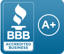 Better Business Bureau Accredited Business with an A+ rating